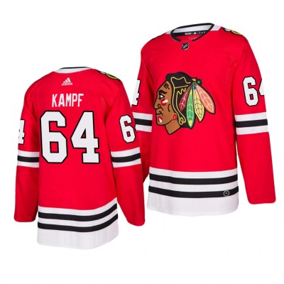 Chicago Chicago Blackhawks #64 David Kampf 2019-20 Adidas Authentic Home Red Stitched NHL Jersey Men's